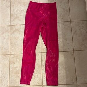Fabletics Glossy Hot Pink Leggings